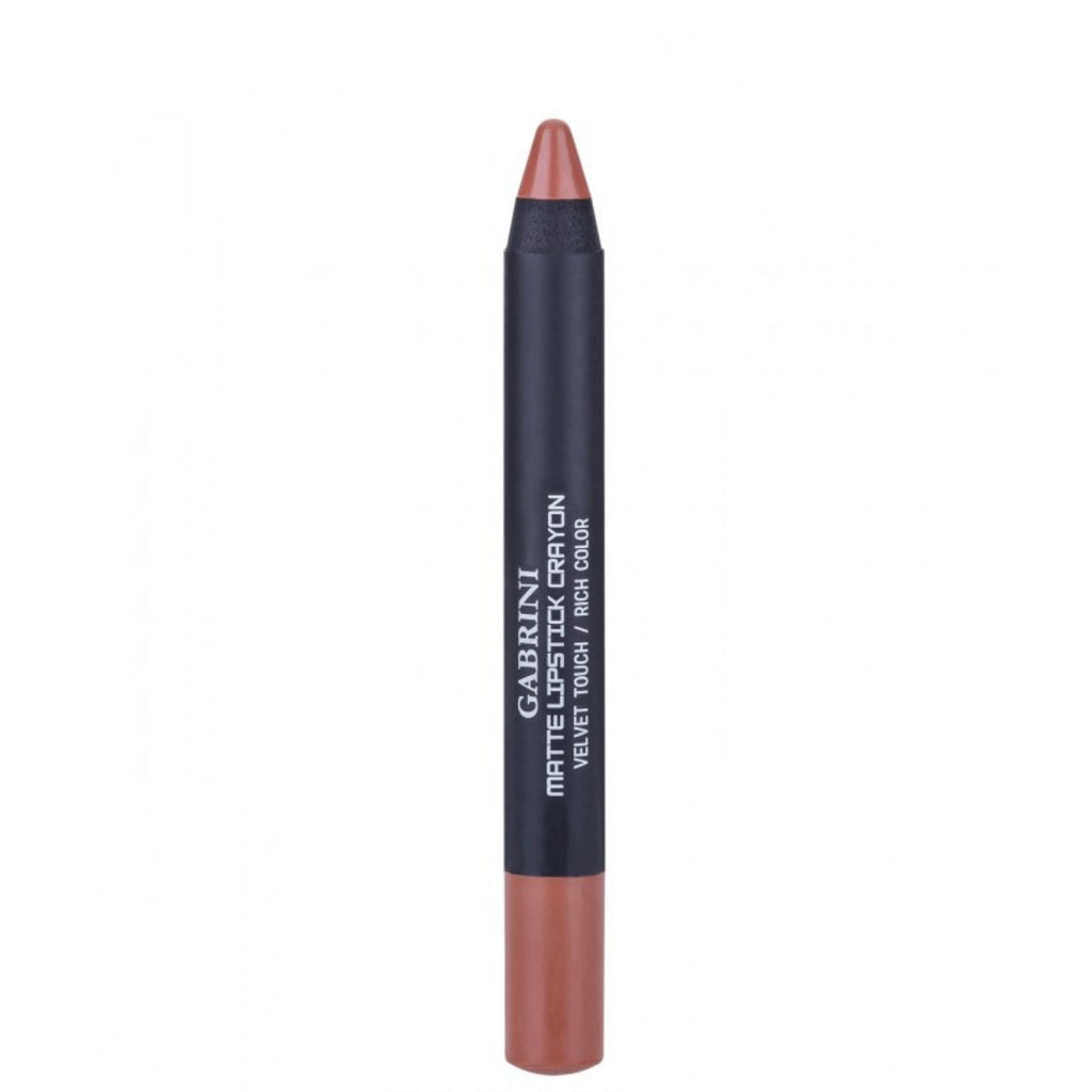 Refect Beauty Gabrini matte lipstick crayon in a dusty rose shade with a smooth, creamy texture for precise application. 05