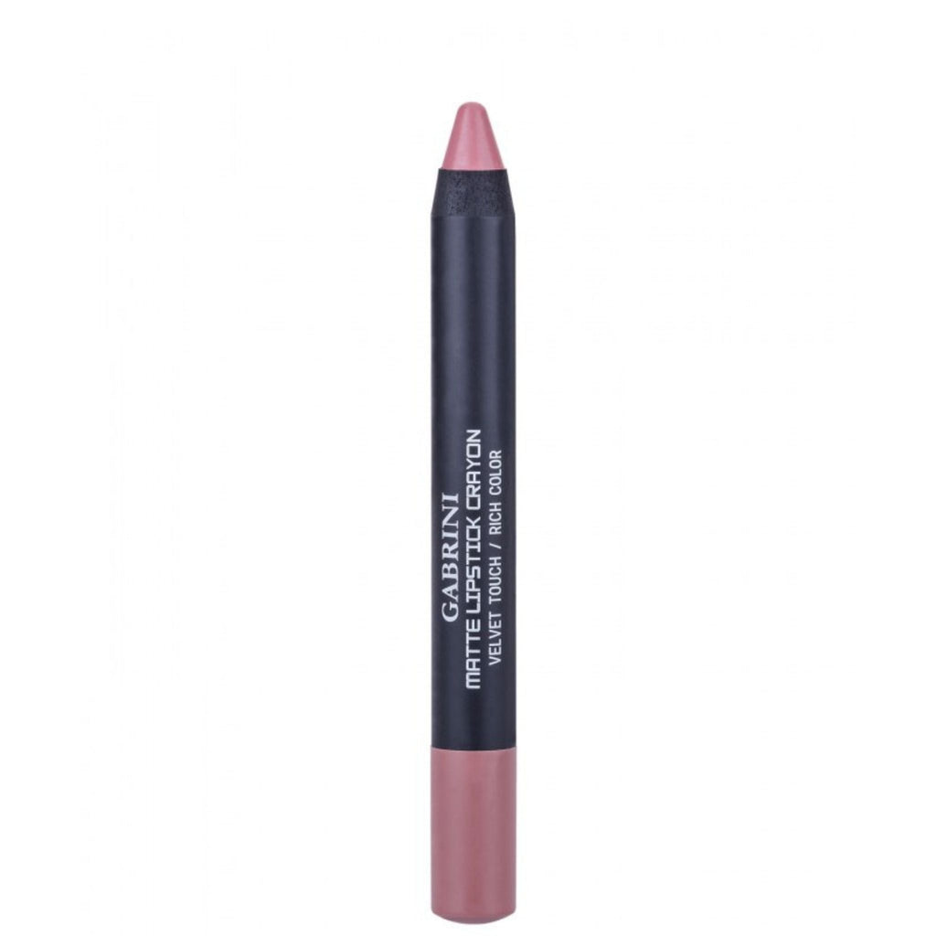 Refect Beauty Gabrini matte lipstick crayon in a dusty rose shade with a smooth, creamy texture for precise application 02