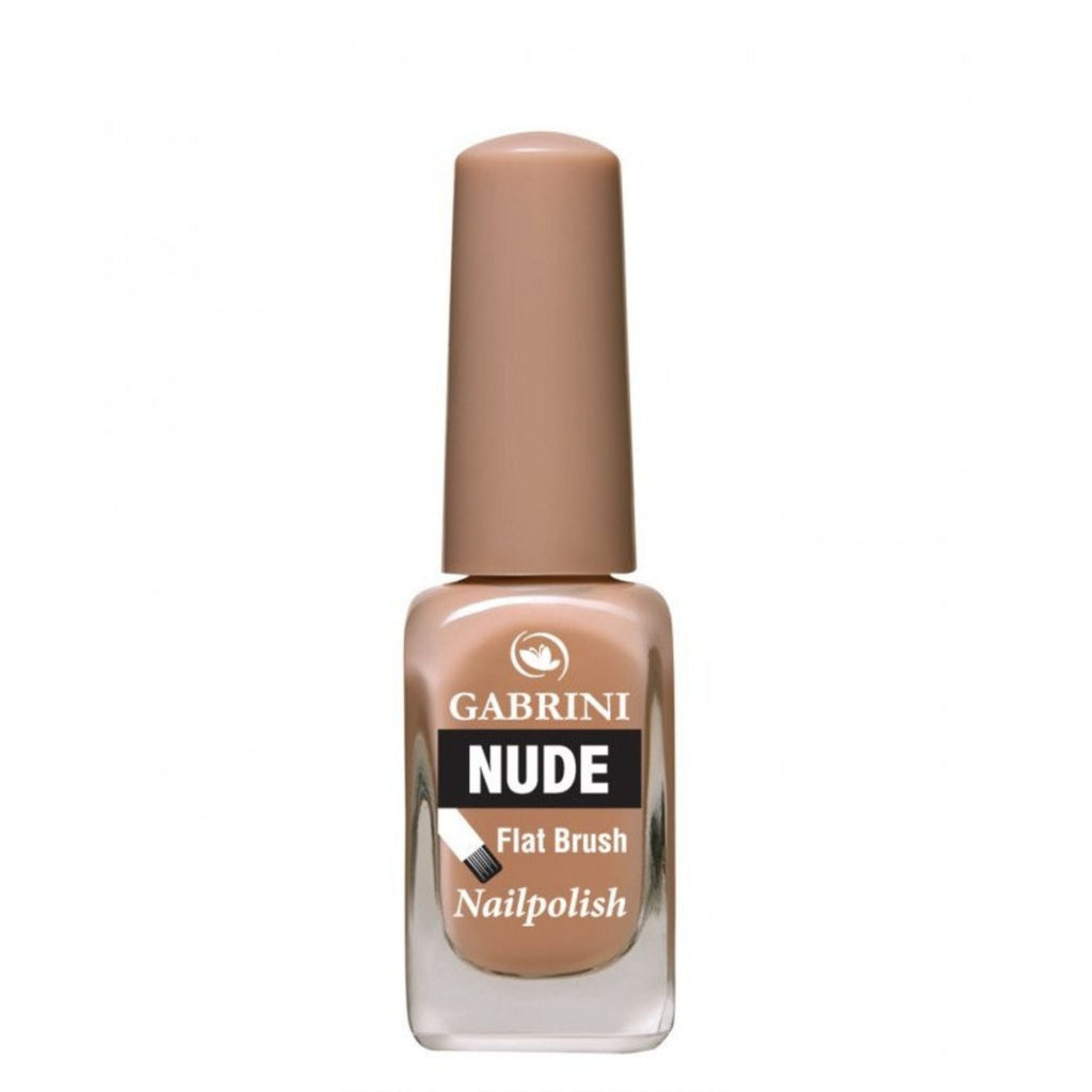 Refect Beauty Gabrini Nude nail polish bottle with a smooth beige glossy finish and flat brush applicator 08