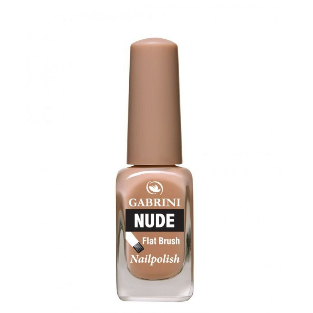 Refect Beauty Gabrini Nude nail polish bottle with a smooth beige glossy finish and flat brush applicator 08