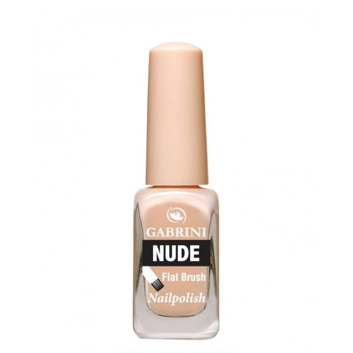 Refect Beauty Gabrini Nude nail polish bottle with a glossy beige finish and flat brush applicator 04