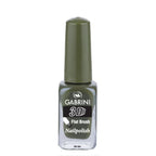 Refect Beauty Gabrini 3D nail polish in a deep olive green shade with a glossy finish in a glass bottle 60