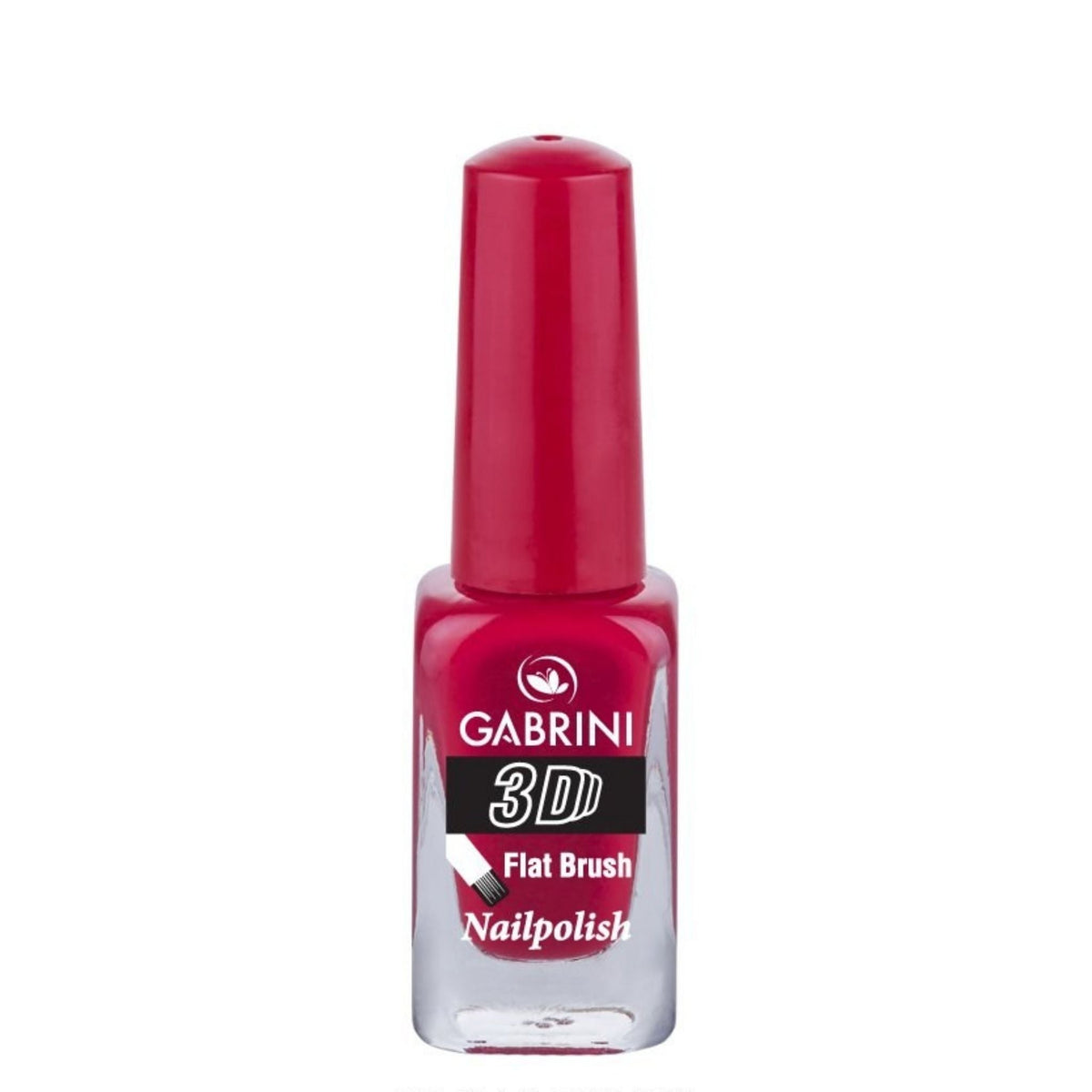 Refect Beauty Gabrini 3D nail polish in a vibrant red shade with a glossy finish and flat brush applicator 32