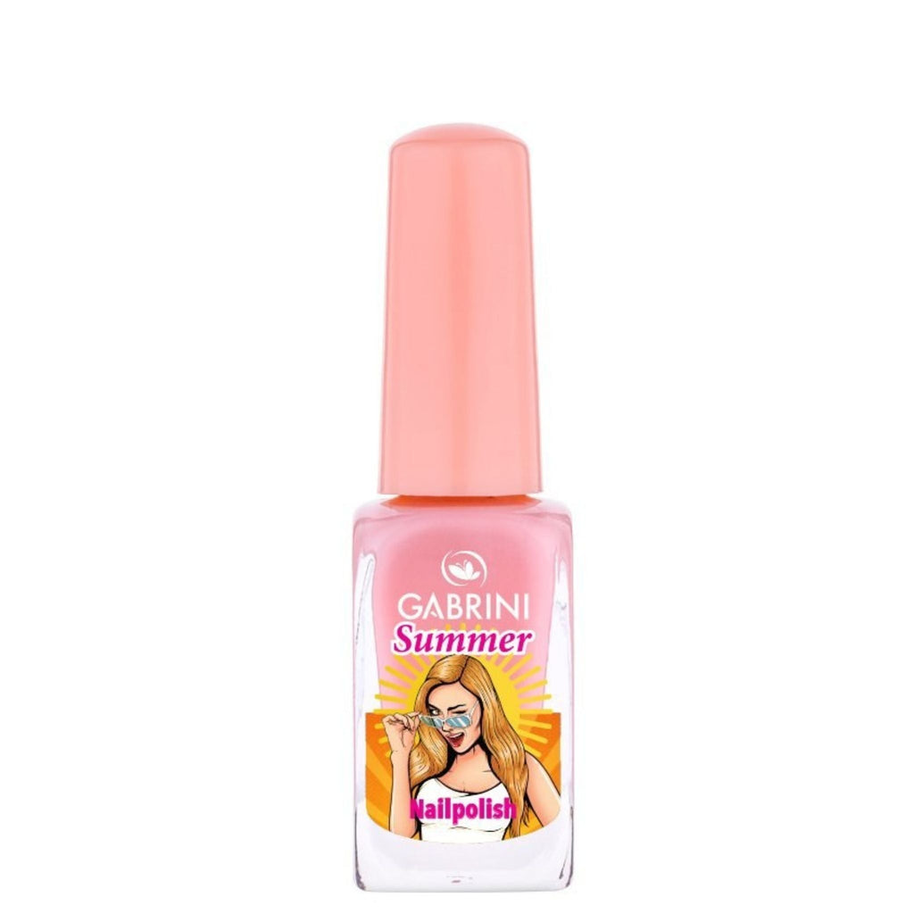 Refect Beauty Gabrini Summer nail polish in a soft pastel pink shade with a glossy finish and summer-themed label. 04