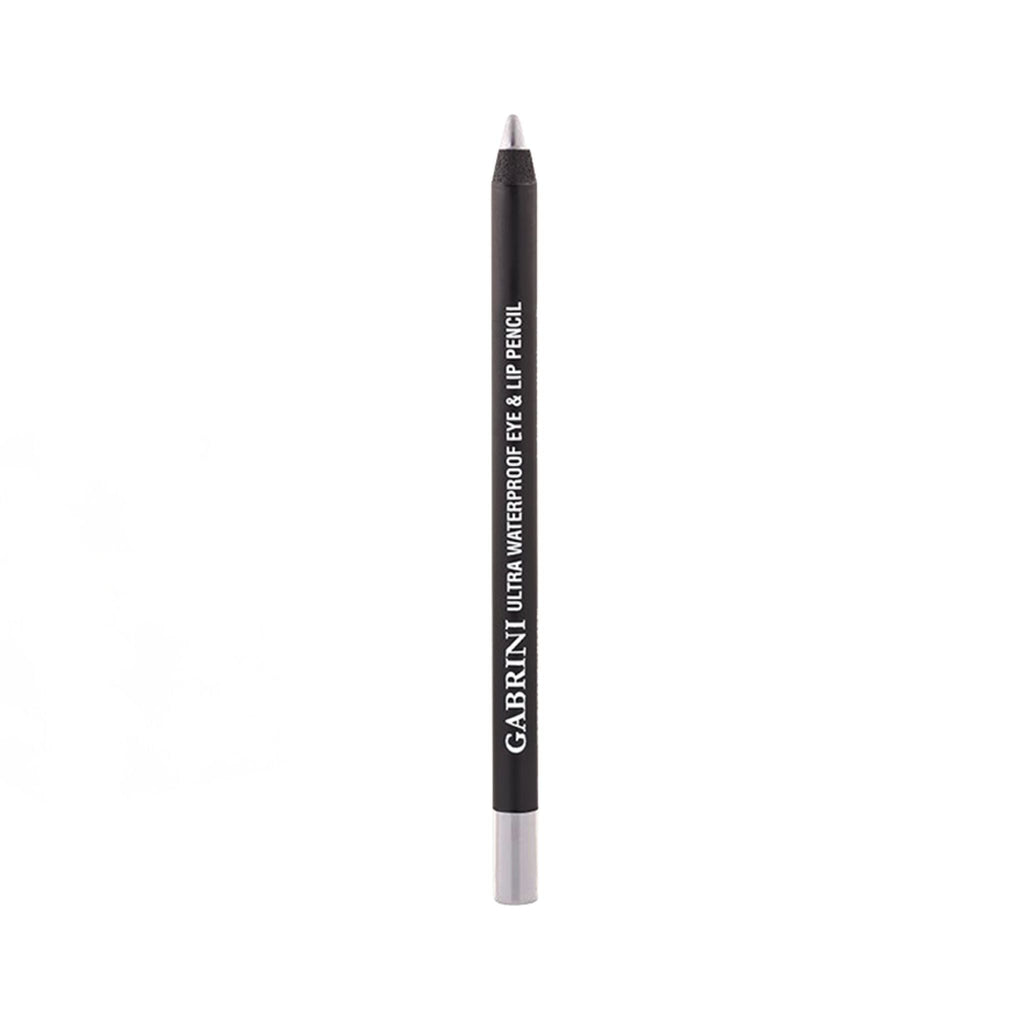 Refect Beauty Gabrini Ultra waterproof black eye and lip pencil with silver cap on a white background