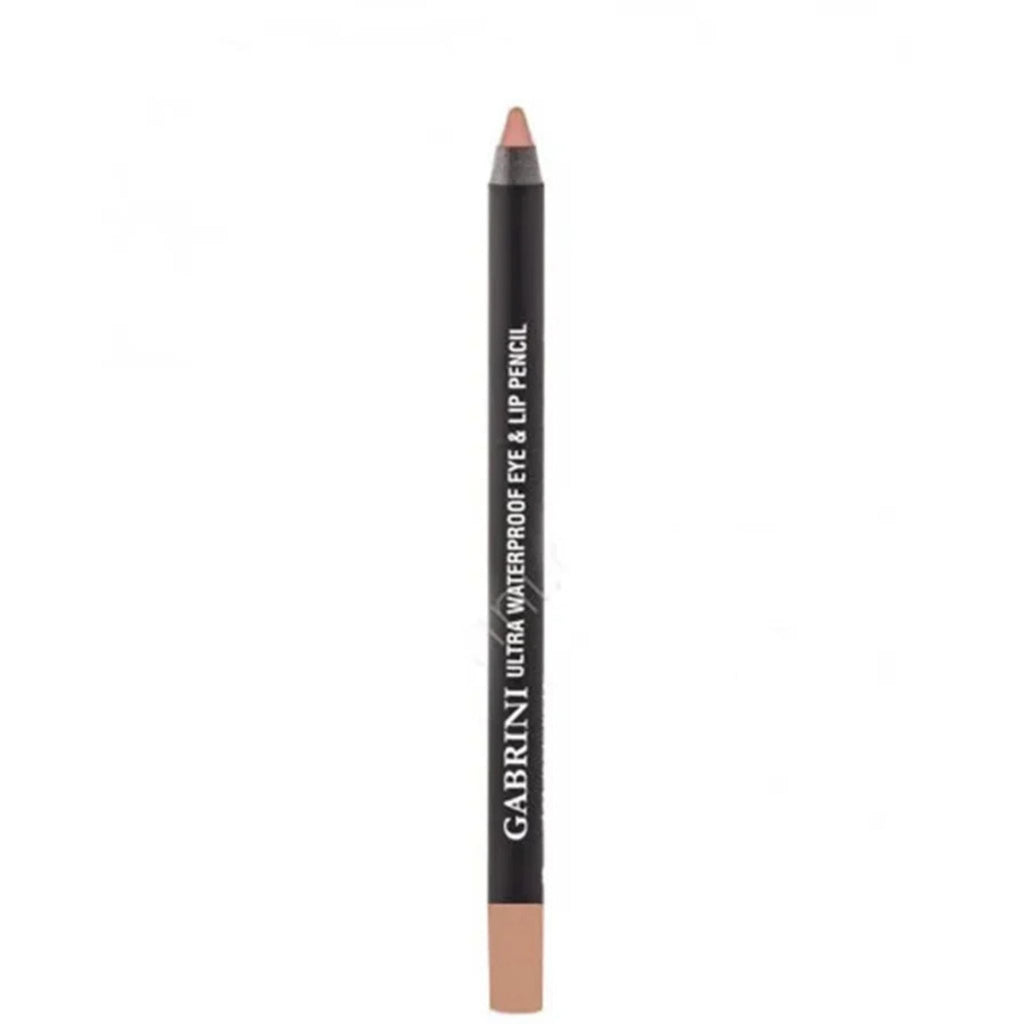 Refect Beauty Gabrini Ultra waterproof eye and lip pencil in a soft nude shade with a black casing.