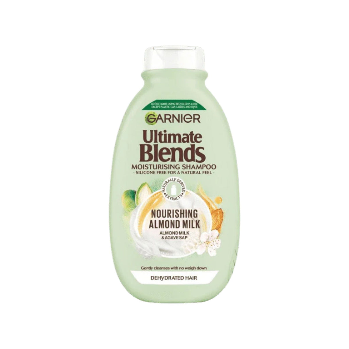 Refect Beauty Garnier Ultimate Blends Nourishing Almond Milk shampoo bottle for dehydrated hair