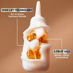 Refect Beauty Garnier Caramelo Blonde hair color cream showing high lift technology and nourishing fruit oils