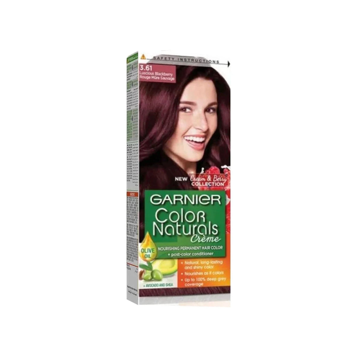 Refect Beauty Garnier Color Naturals permanent hair dye in Luscious Blackberry shade with nourishing natural oils.