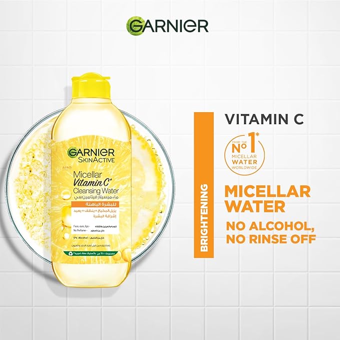 Refect Beauty Garnier Micellar Vitamin C cleansing water bottle for brightening and removing makeup