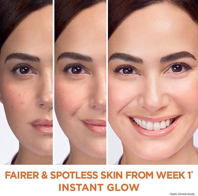 Refect Beauty Garnier SkinActive Fast Fairness Day Cream showing a woman's skin transformation for a brighter glow
