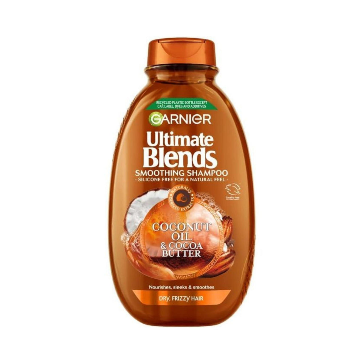 Refect Beauty Garnier Ultimate Blends smoothing shampoo with coconut oil and cocoa butter for dry, frizzy hair.