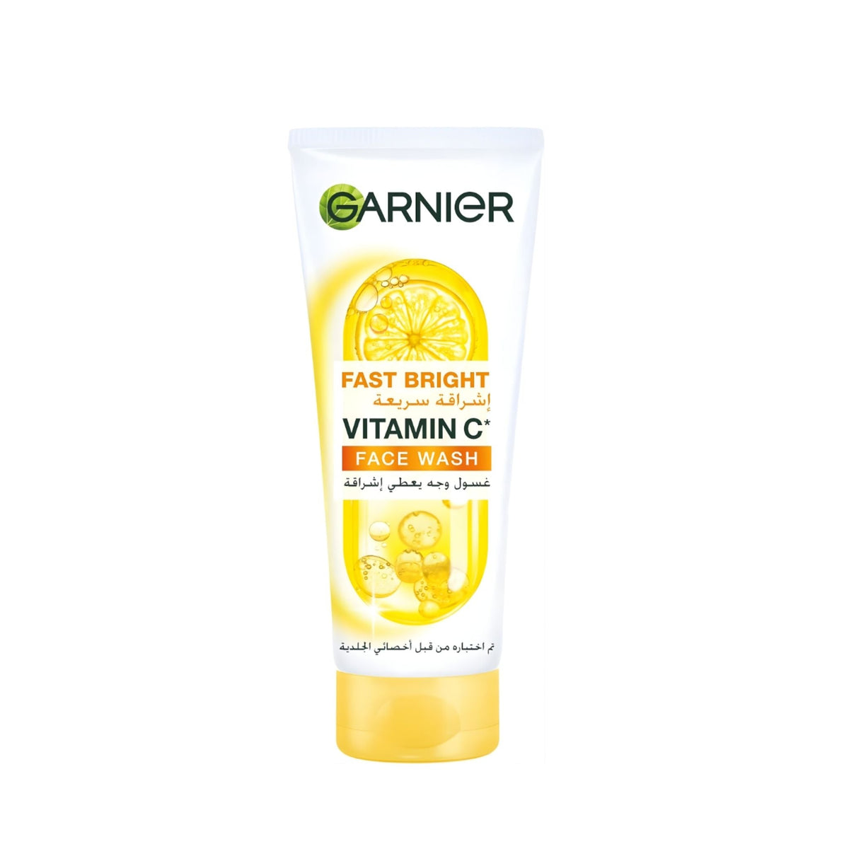 Refect Beauty Garnier Fast Bright face wash tube with Vitamin C and lemon extract for radiant skin