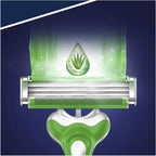 Refect Beauty Gillette Blue3 Sensitive disposable razor head with triple blades and soothing aloe lubricating strip