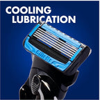 Refect Beauty Gillette Fusion5 razor head with 5 anti-friction blades and blue cooling lubrication strip