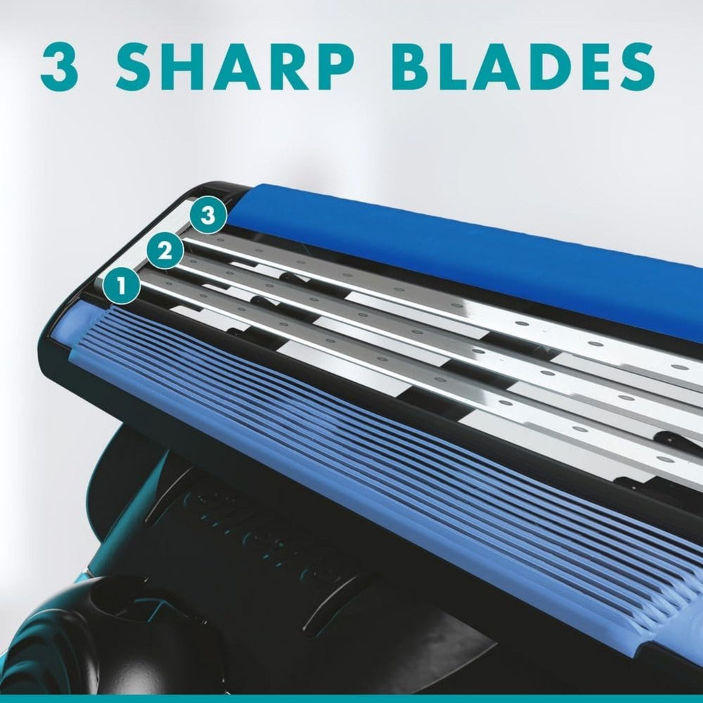 Refect Beauty Gillette Mach3 razor refill cartridge featuring three precision stainless steel blades and blue strip
