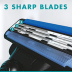 Refect Beauty Gillette Mach3 razor refill cartridge featuring three precision stainless steel blades and blue strip