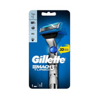 Refect Beauty Gillette Mach3 Turbo razor handle with one blade in original blue and silver packaging