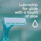 Refect Beauty Gillette Venus Simply 2 disposable razor featuring a moisture-rich glide strip with aloe for smooth shaving