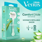 Refect Beauty Gillette Venus ComfortGlide Sensitive razor pack with aloe vera moisture bars for smooth shaving