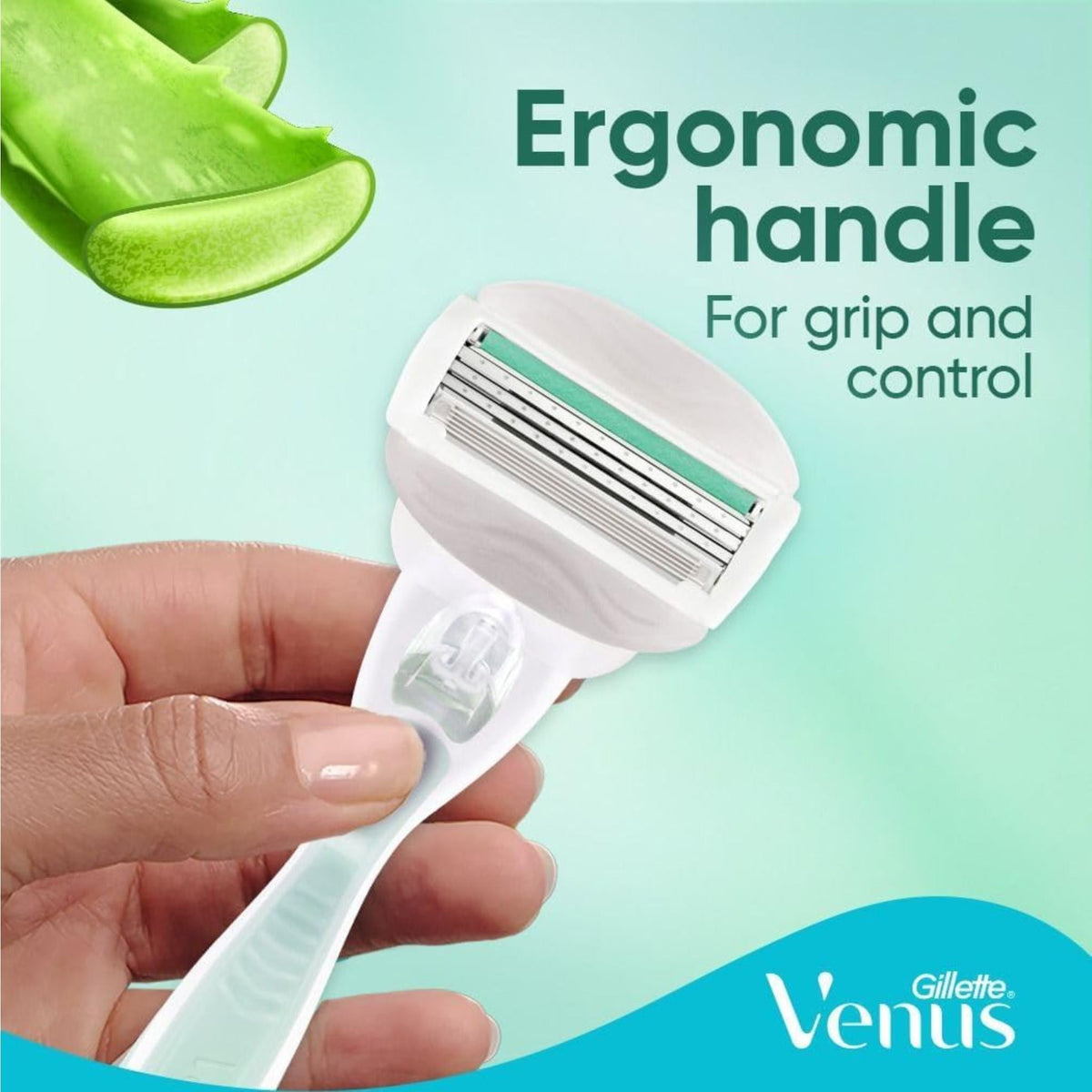 Refect Beauty Gillette Venus Comfortglide Sensitive razor with ergonomic handle and moisture ribbon for smooth shaving