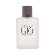 Refect Beauty Giorgio Armani Acqua Di Gio refillable eau de toilette in a frosted glass bottle with a grey cap.