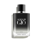 Refect Beauty Giorgio Armani Acqua Di Gio Parfum bottle with a sleek black gradient glass design and silver lettering.