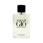 Refect Beauty Giorgio Armani Acqua Di Gio Eau de Parfum bottle with a clear glass design and black cap