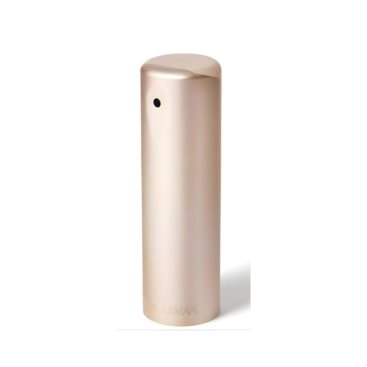 Refect Beauty Giorgio Armani She Eau de Parfum in a sleek, cylindrical metallic gold bottle with a minimalist design.