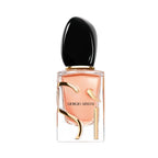 Refect Beauty Giorgio Armani Si Intense Eau de Parfum in a glass bottle with a black cap and gold logo detailing.