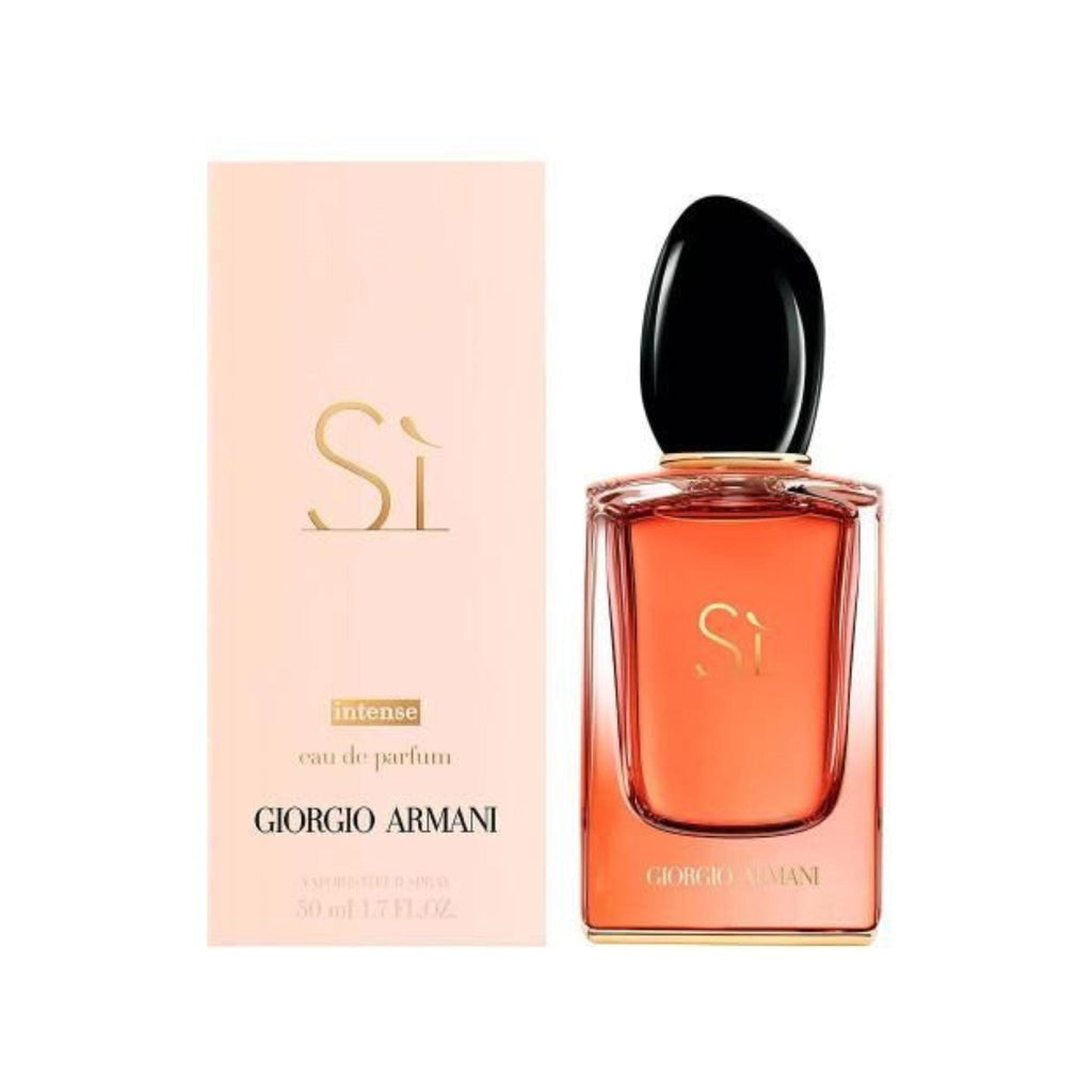 Refect Beauty Giorgio Armani Si Intense Eau de Parfum bottle and pale pink box packaging