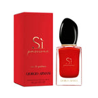 Refect Beauty Giorgio Armani Si Passione Eau de Parfum in a vibrant red bottle with black cap and matching gift box.