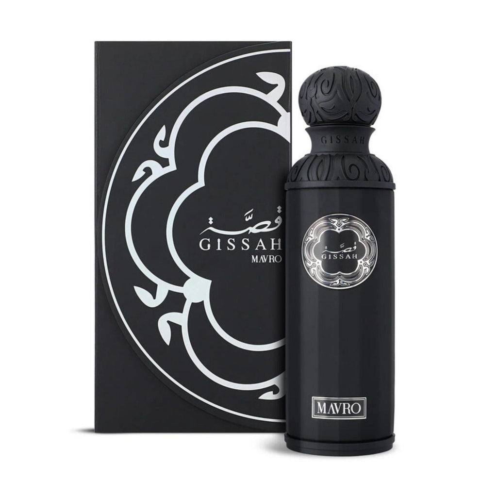 Refect Beauty Gissah Mavro unisex eau de parfum in a sleek black bottle with matching decorative box