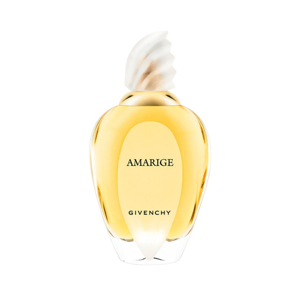 Refect Beauty Givenchy Amarige Eau de Toilette in a curved glass bottle with a unique floral-inspired cap