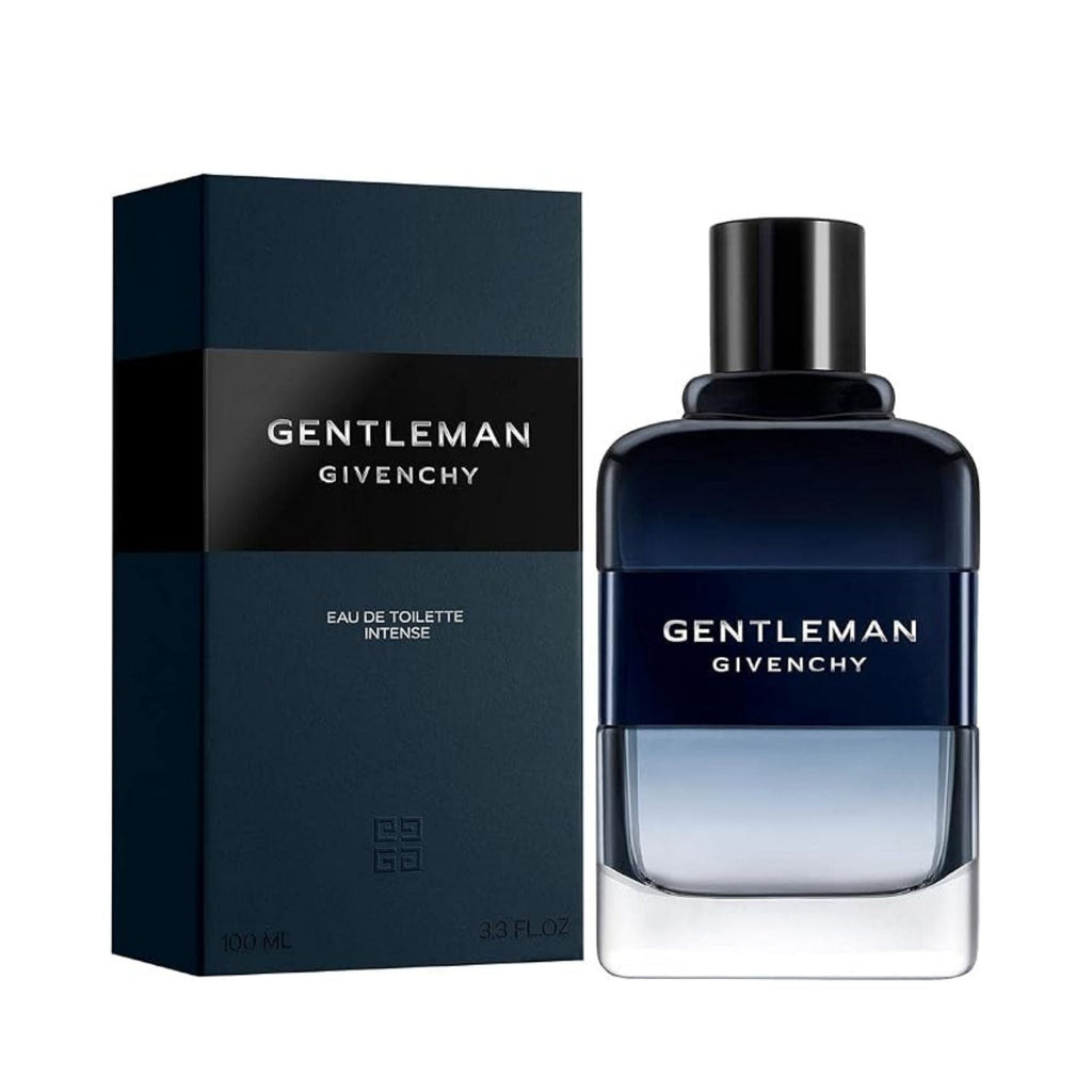 Refect Beauty Givenchy Gentleman Intense Eau de Toilette bottle and dark blue packaging box