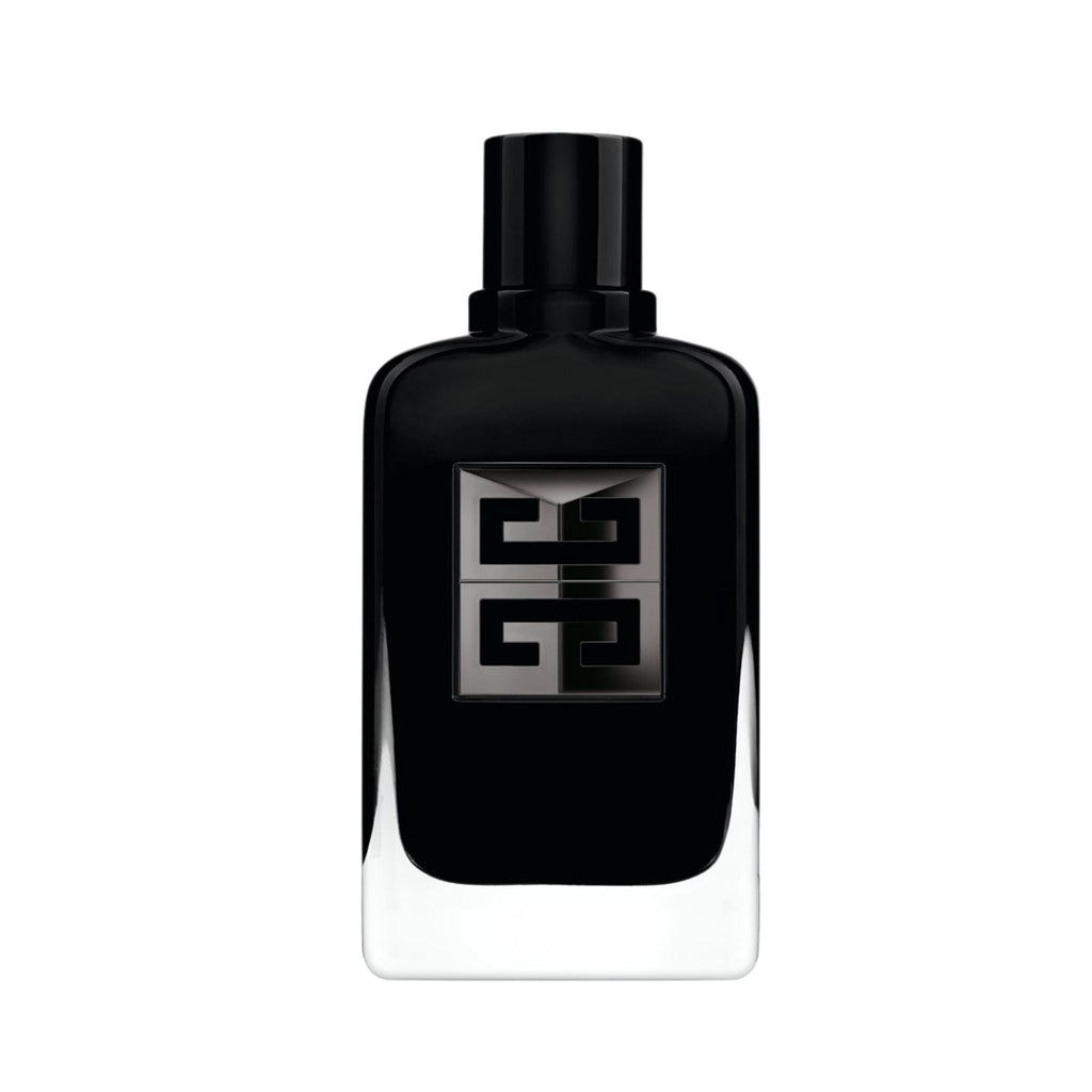 Refect Beauty Givenchy Gentleman Society Eau de Parfum Extrême in a sleek black glass bottle with a silver logo emblem.