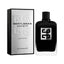Refect Beauty Givenchy Gentleman Society Eau de Parfum bottle and silver box packaging with black logo details.