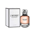 Refect Beauty Givenchy L’Interdit Eau de Parfum bottle and white box packaging featuring a modern floral scent