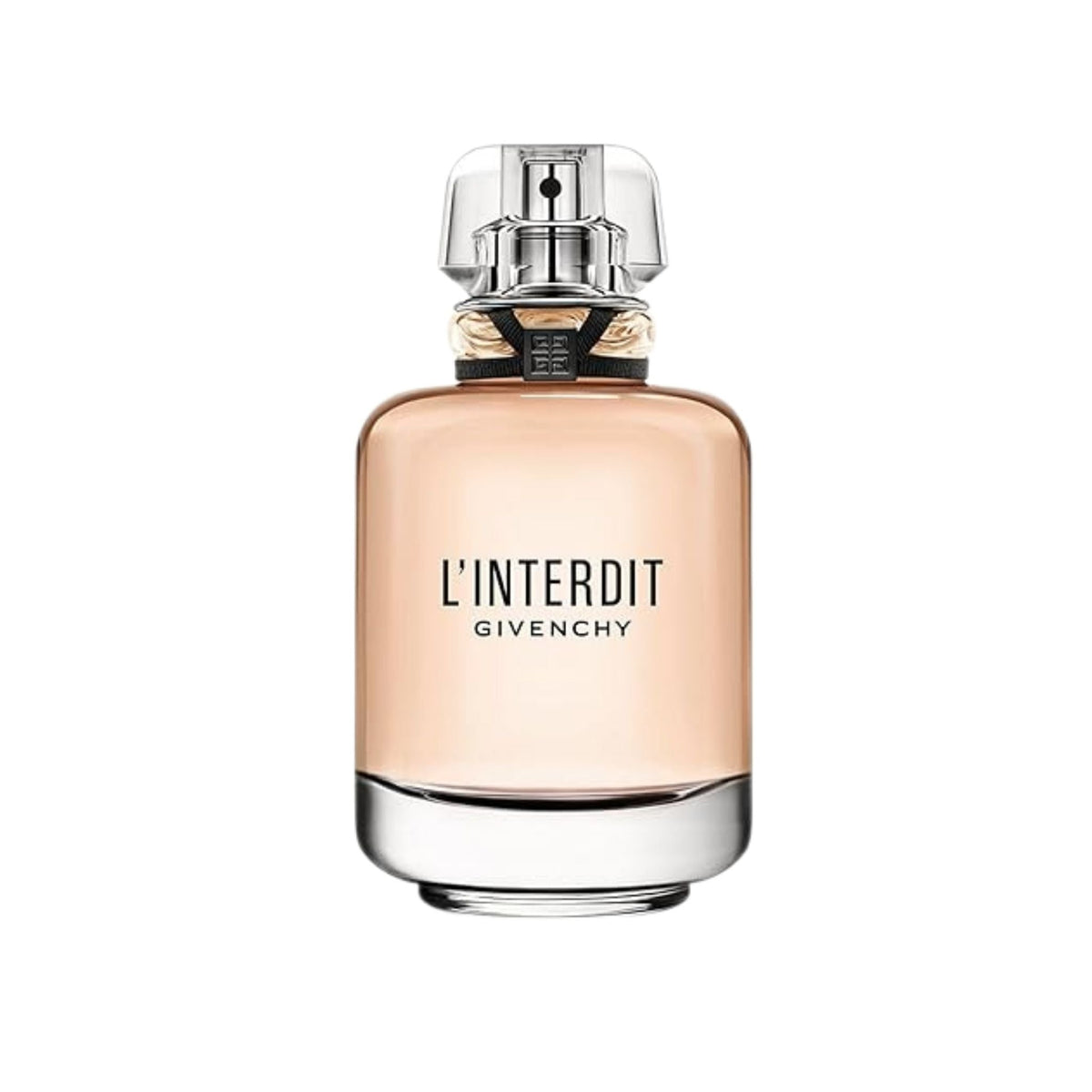 Refect Beauty Givenchy L’Interdit Eau de Parfum bottle with a soft peach-toned fragrance and elegant glass design.