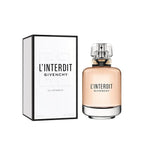 Refect Beauty Givenchy L’Interdit Eau de Parfum bottle and white box packaging featuring a modern floral scent design.