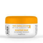 Refect Beauty GK Hair Shaping Wax in a white jar with a bright orange lid for flexible hair styling and texture.