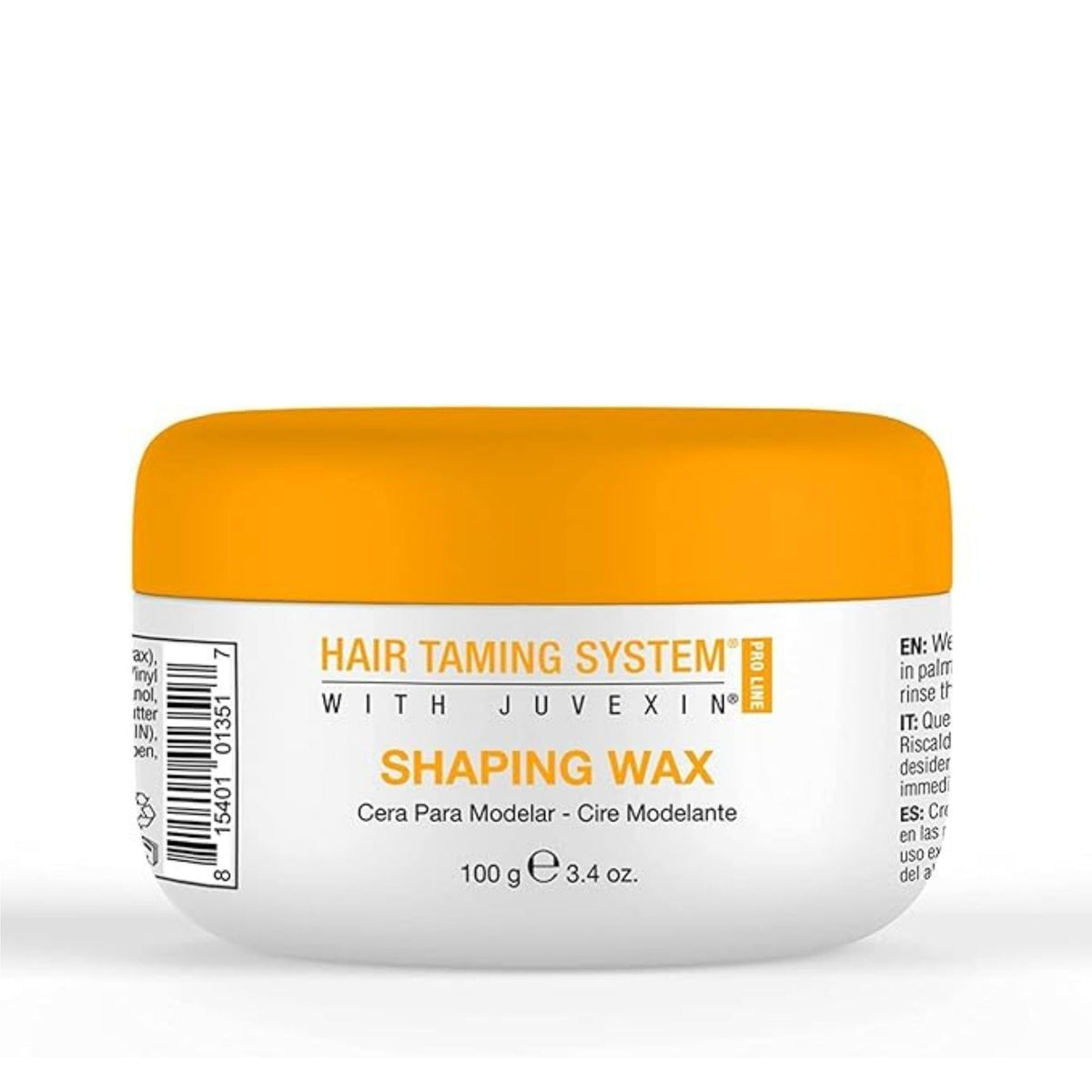Refect Beauty GK Hair Shaping Wax in a white jar with a bright orange lid for flexible hair styling and texture.