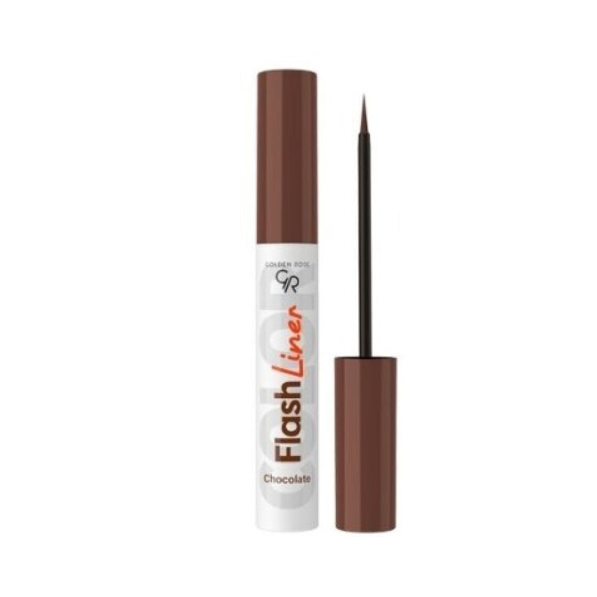Refect Beauty Golden Rose Flash Liner liquid eyeliner in chocolate brown with a thin flexible applicator tip