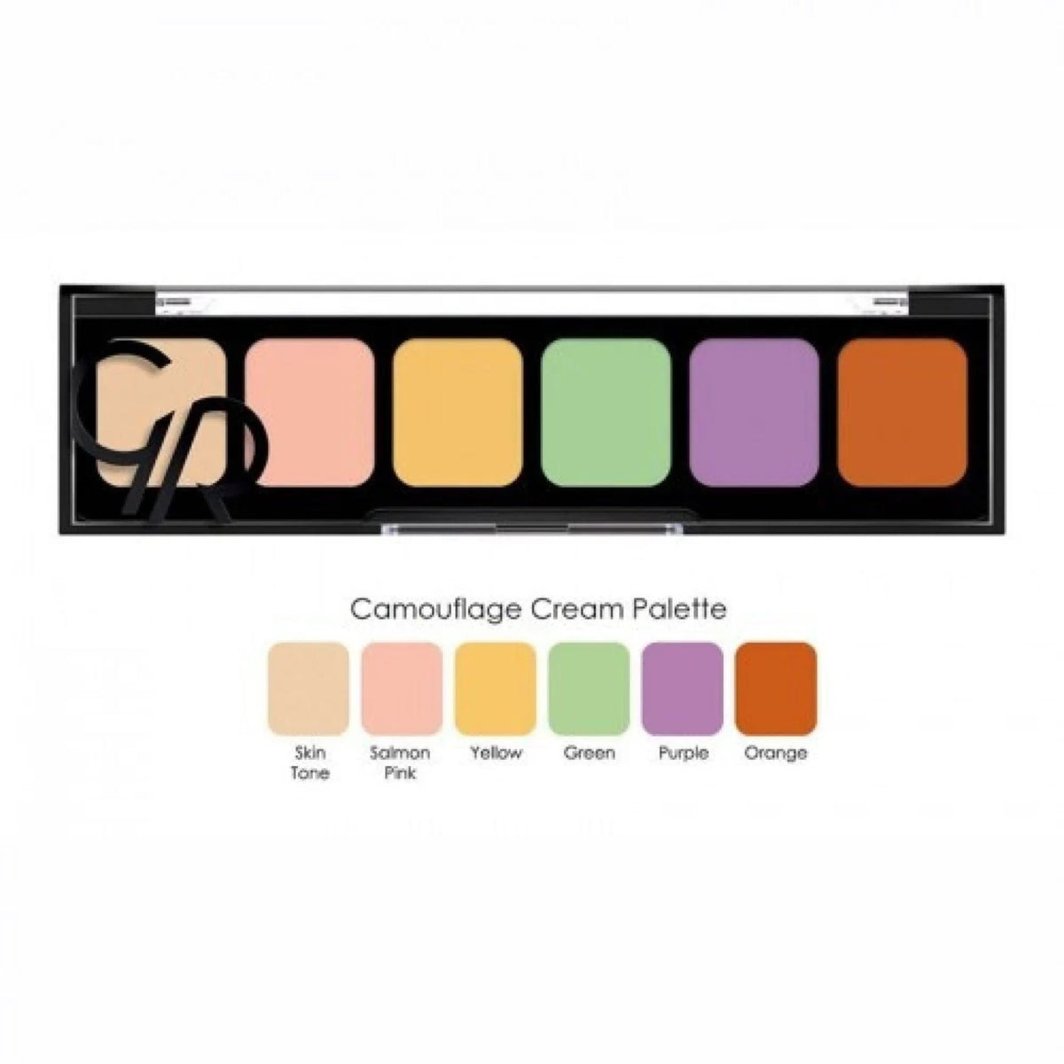 Refect Beauty Golden Rose camouflage cream palette with six multi-colored concealer shades for color correction.