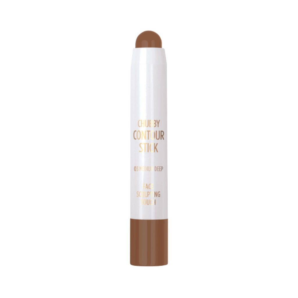 Refect Beauty Golden Rose Chubby Contour Stick in shade 03 Medium Deep with a creamy matte finish for face sculpting.