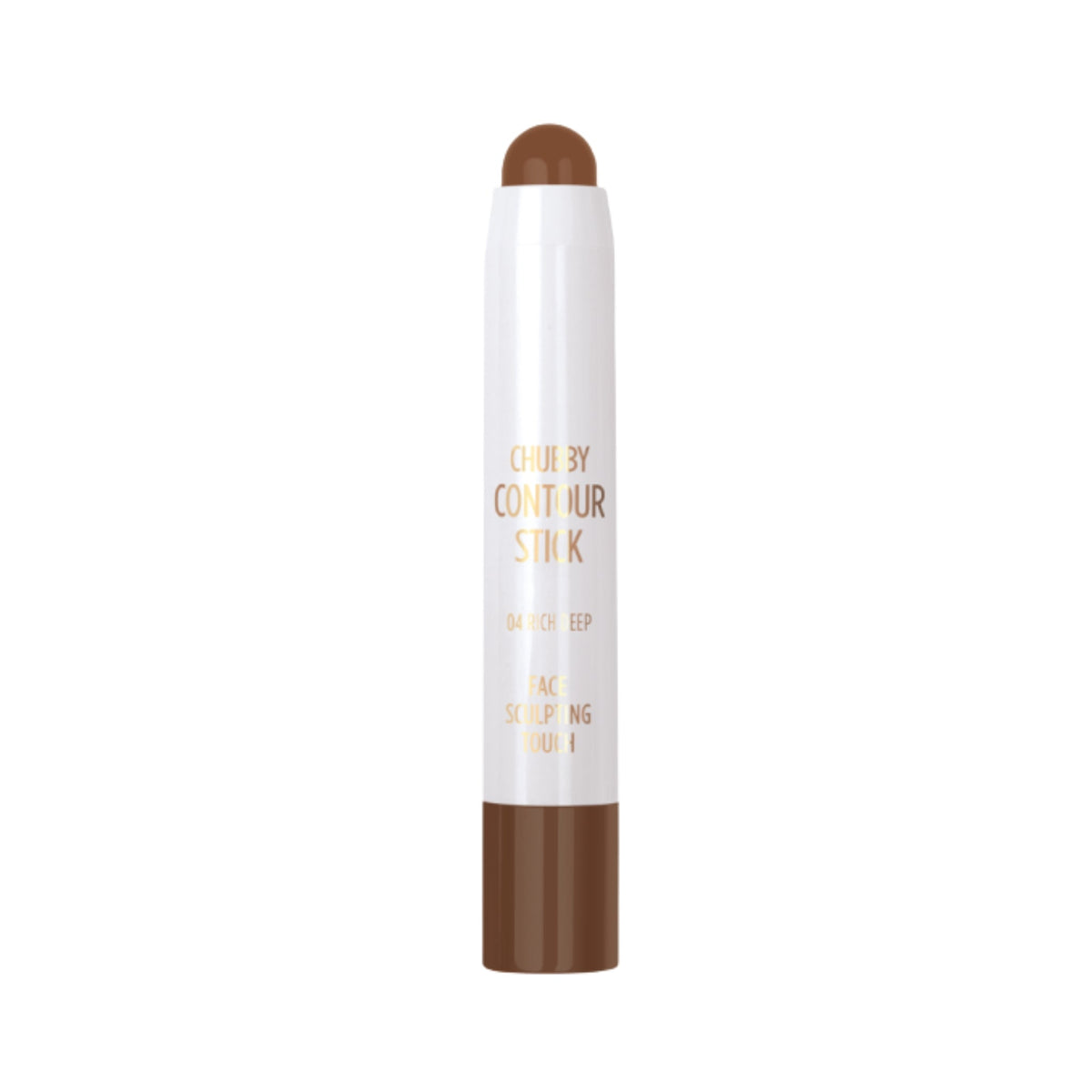 Refect Beauty Golden Rose Chubby Contour Stick in shade 04 Rich Deep for face sculpting with a matte satin finish.