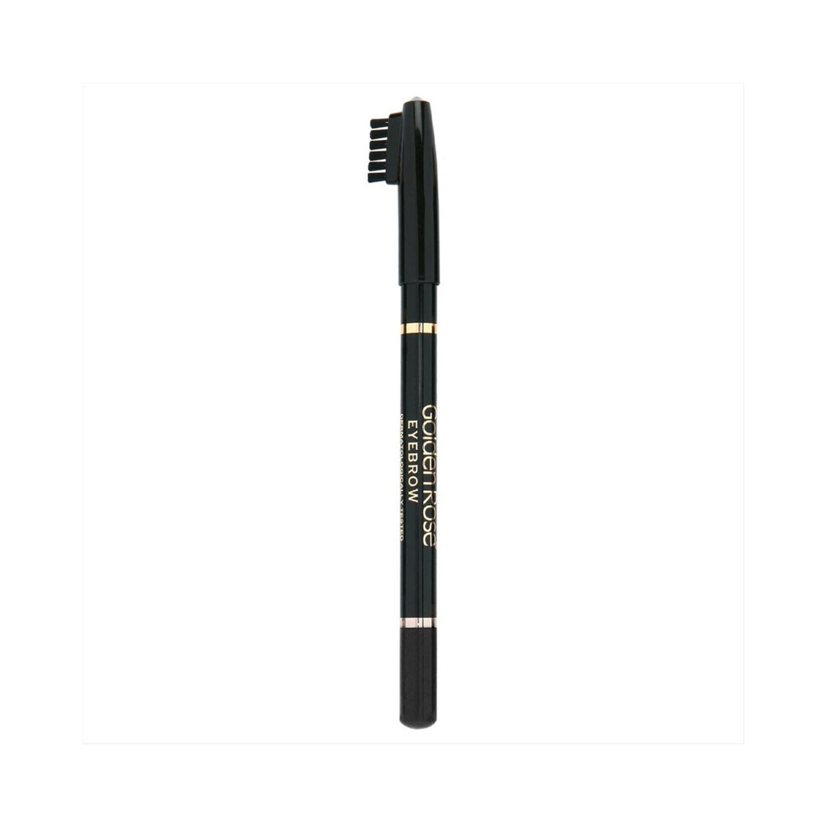 Refect Beauty Golden Rose eyebrow pencil with a built-in grooming brush for shaping and defining brows 101 Black