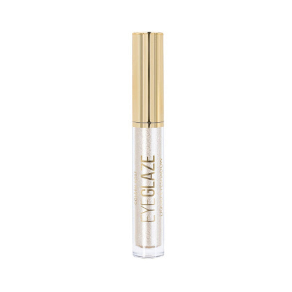 Refect Beauty Golden Rose Eyeglaze liquid eyeshadow in a clear tube with a metallic gold cap and applicator wand 10