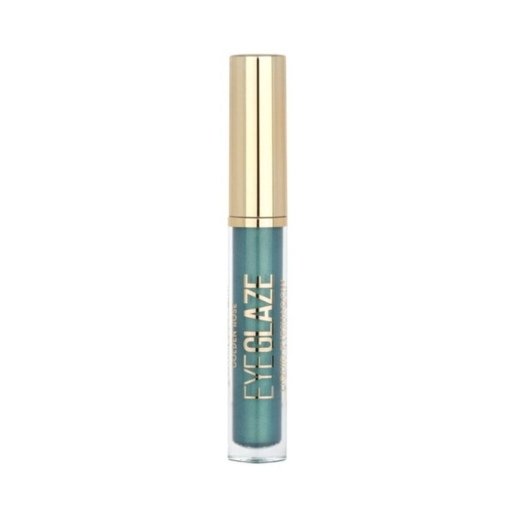 Refect Beauty Golden Rose Eyeglaze liquid eyeshadow in a shimmering teal shade with a metallic gold cap. 09