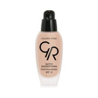 Refect Beauty Golden Rose Fluid Foundation in a glass pump bottle with a satin finish for a smooth complexion. 28